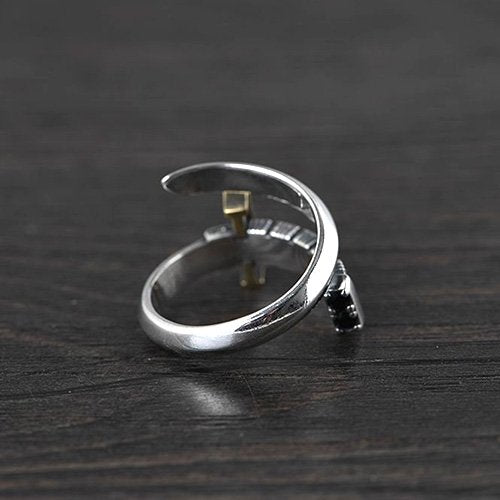 Men's Sterling Silver Sword Wrap Ring