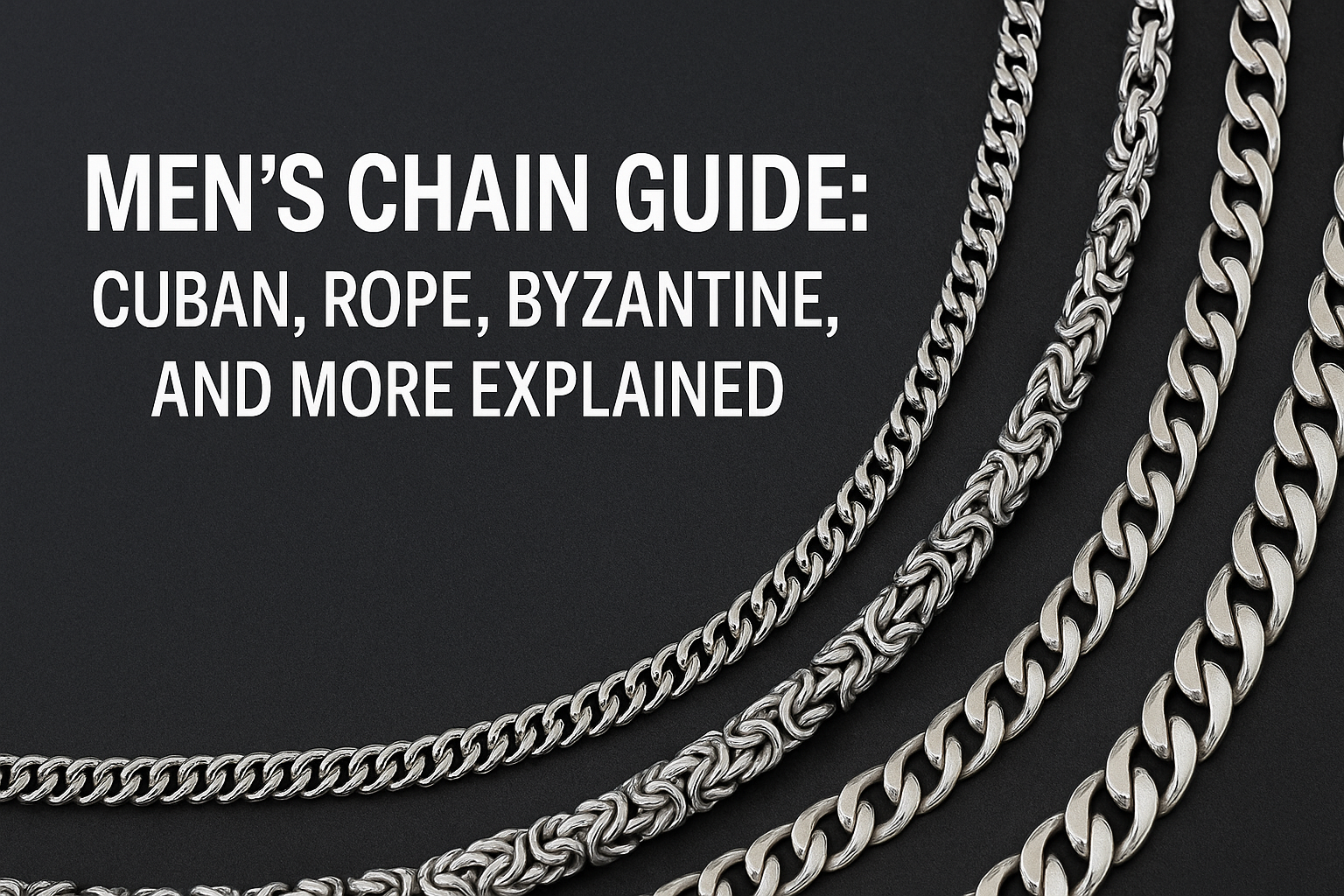 Men’s Chain Guide: Cuban, Rope, Byzantine, and More Explained