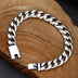 10mm Sterling Silver Cuban Link Bracelet for Men