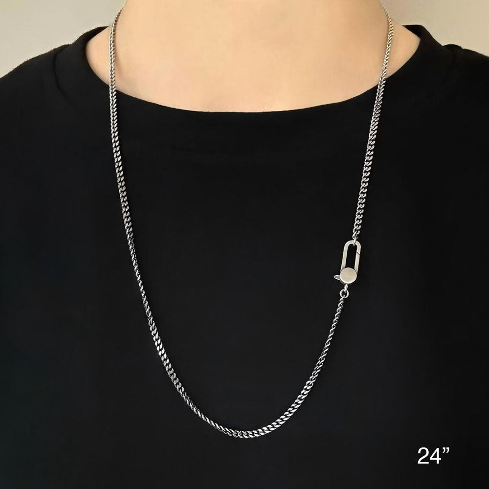 3mm Sterling Silver Cuban Link Chain for Men