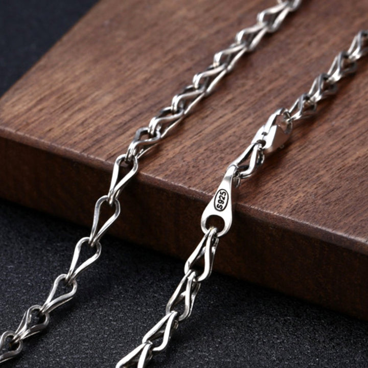 4 mm Men's Sterling Silver Link Chain 20”-26”