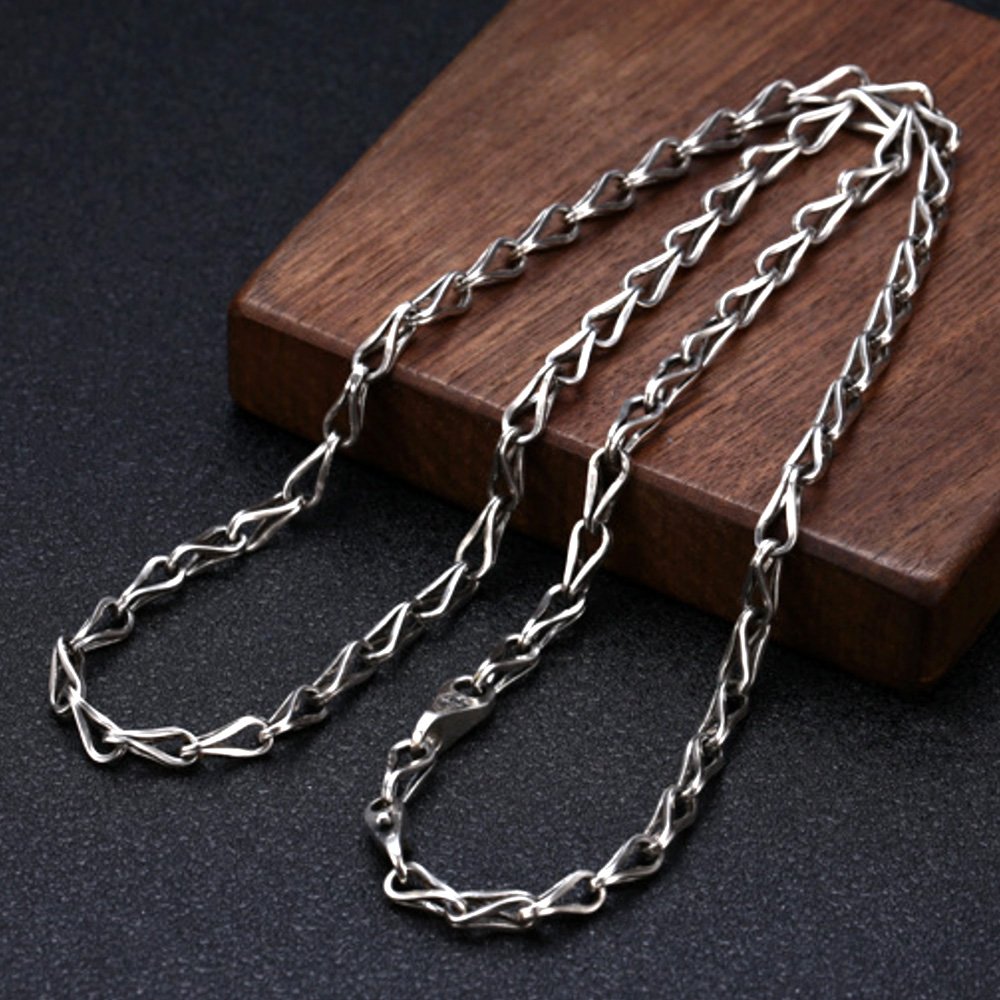 4 mm Men's Sterling Silver Link Chain 20”-26”