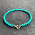 4mm Synthetic Turquoise Bead Bracelet