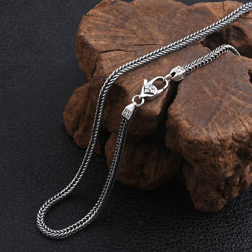 4mm Men's Sterling Silver Wheat Chain 18"-30"