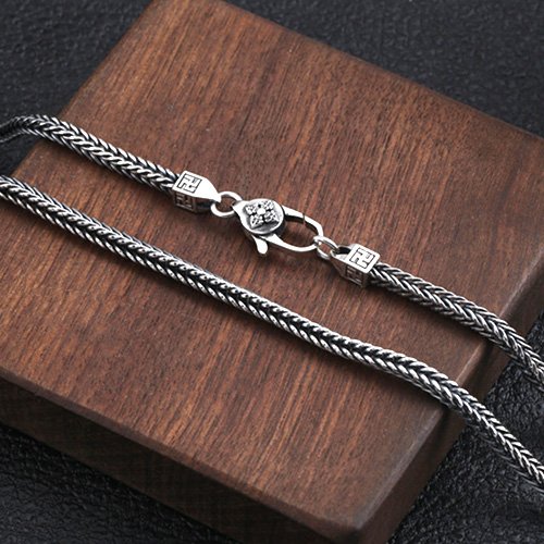 4mm Men's Sterling Silver Wheat Chain 18"-30"