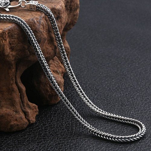 4mm Men's Sterling Silver Wheat Chain 18"-30"