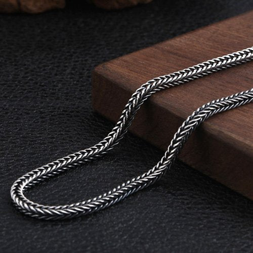 4mm Men's Sterling Silver Wheat Chain 18"-30"