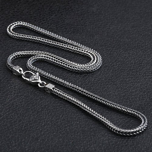 4mm Men's Sterling Silver Wheat Chain 18"-30"