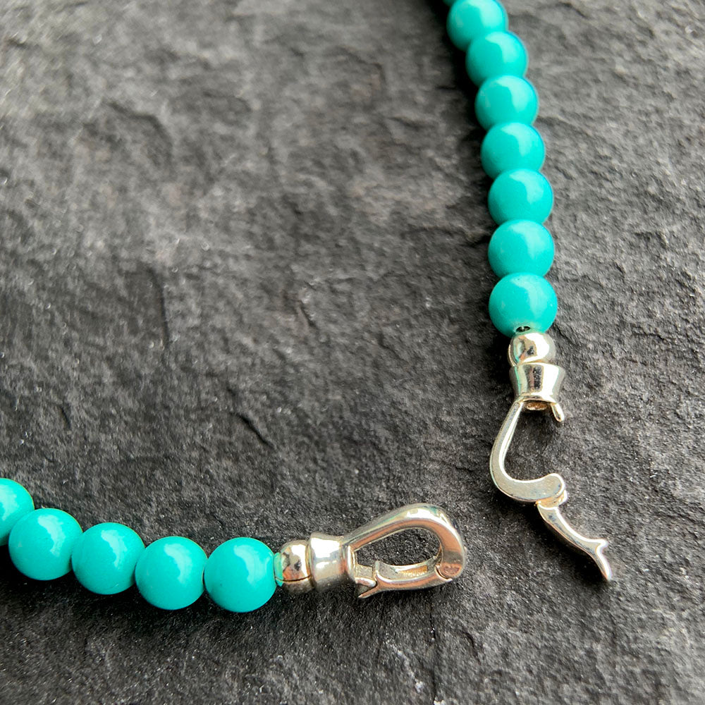 4mm Synthetic Turquoise Bead Bracelet