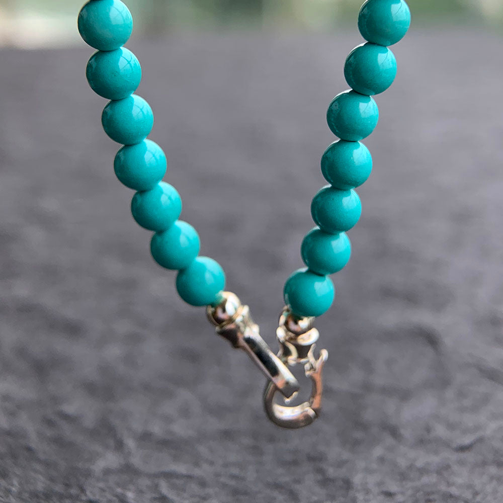 4mm Synthetic Turquoise Bead Bracelet