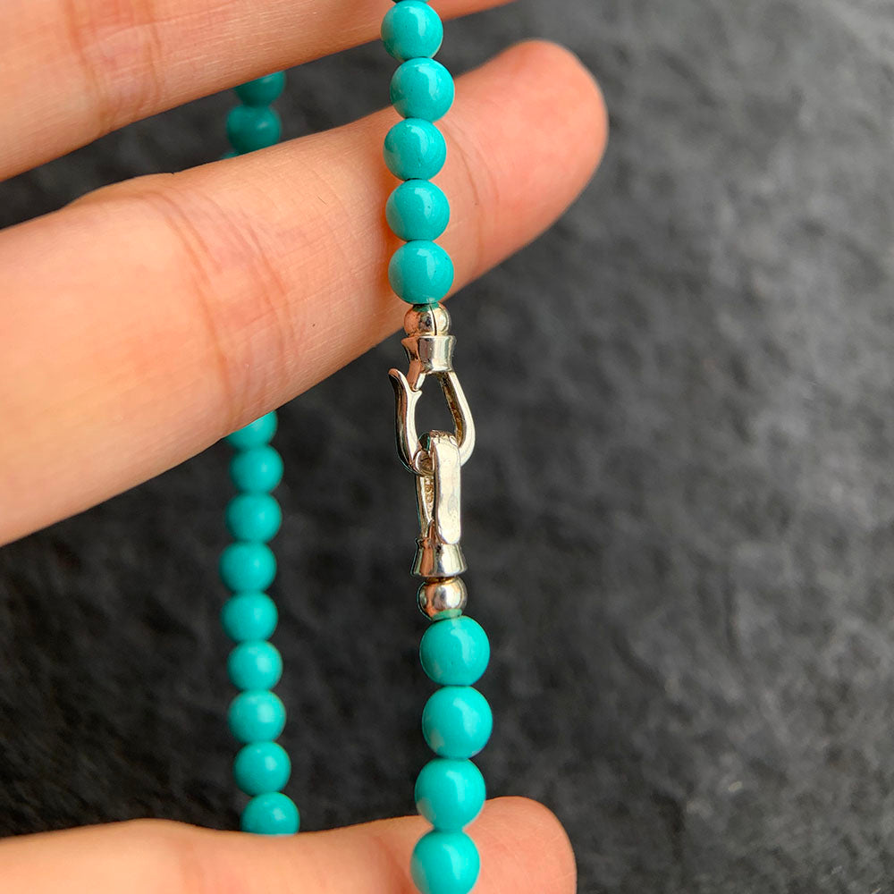 4mm Synthetic Turquoise Bead Bracelet