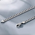 5 mm Men's Sterling Silver Meteorite Pattern Cuban Chain 18"-26"