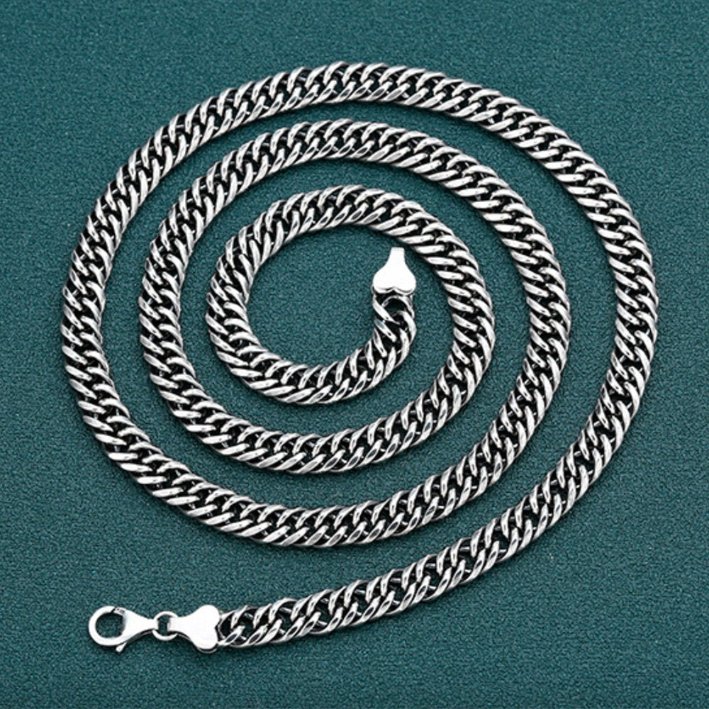 6 mm Men's Sterling Silver Cuban Chain 20”-26”