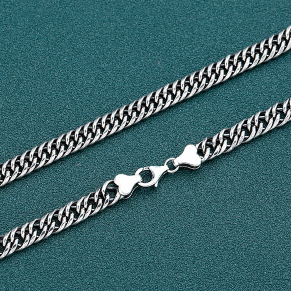 6 mm Men's Sterling Silver Cuban Chain 20”-26”