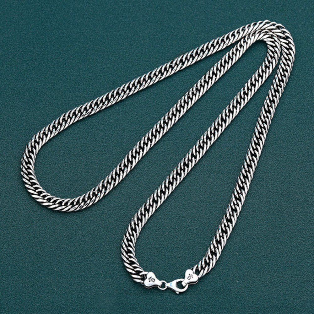 6 mm Men's Sterling Silver Cuban Chain 20”-26”