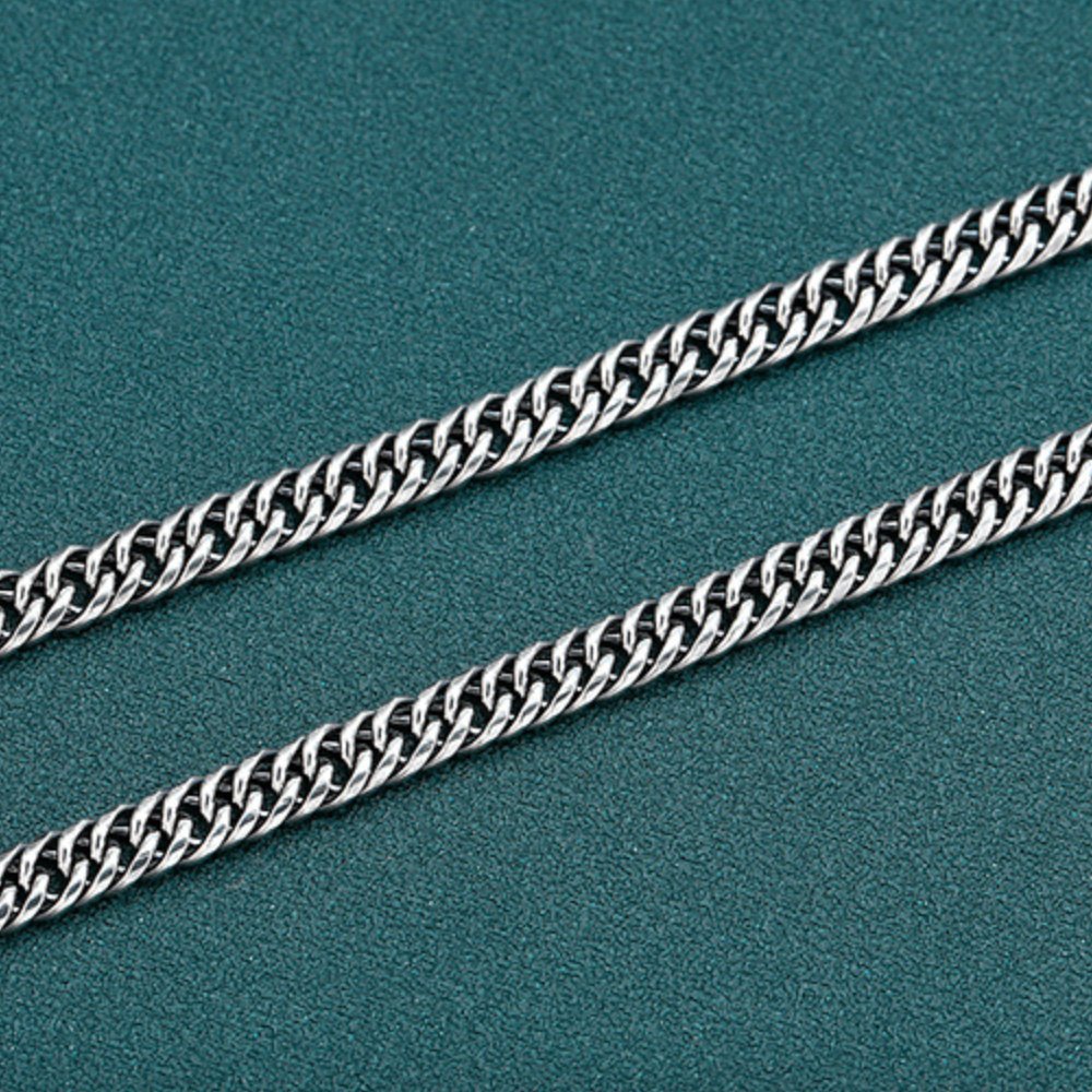 6 mm Men's Sterling Silver Cuban Chain 20”-26”