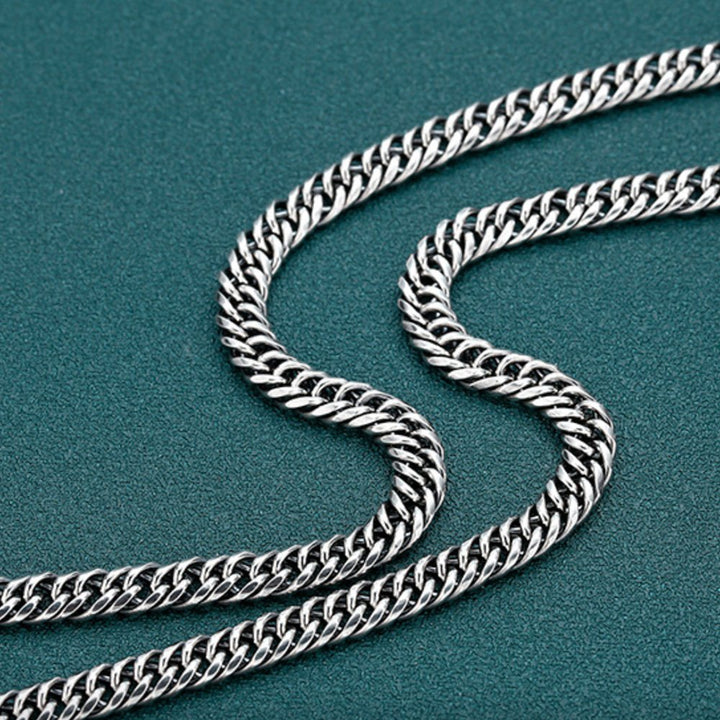 6 mm Men's Sterling Silver Cuban Chain 20”-26”