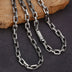 6mm Men's Sterling Silver Ivy Pattern Rectangle Link Chain