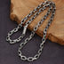 6mm Men's Sterling Silver Ivy Pattern Rectangle Link Chain