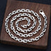 6 mm Men's Sterling Silver Anchor Link Chain 20”-28”