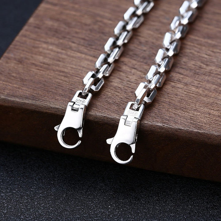 6 mm Men's Sterling Silver Anchor Link Chain 20”-28”