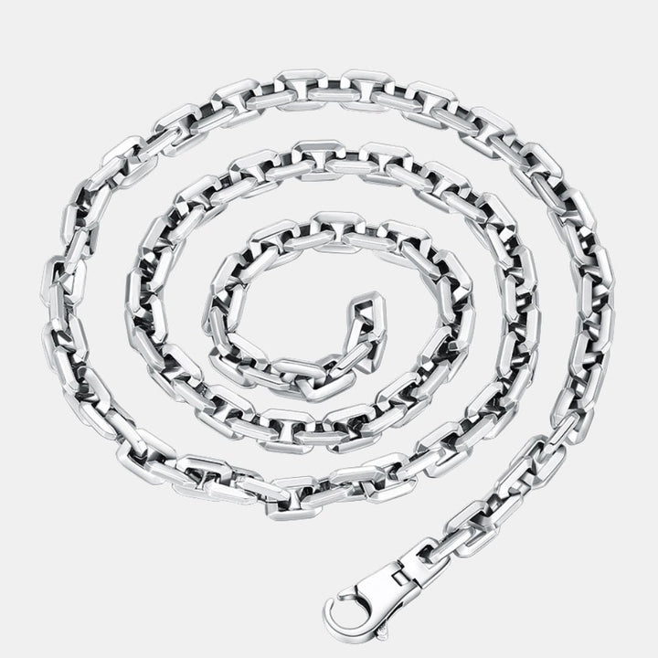 6 mm Men's Sterling Silver Anchor Link Chain 20”-28”