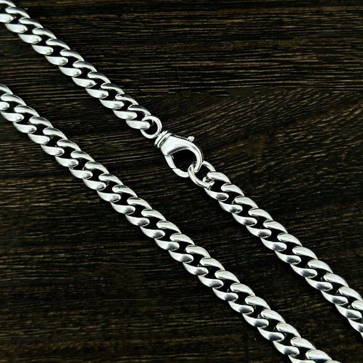 7mm Men’s Sterling Silver Cuban Link Chain