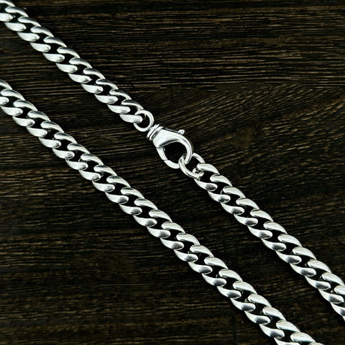7mm Men’s Sterling Silver Cuban Link Chain