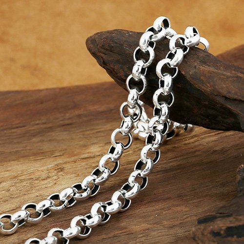 8mm Men's Sterling Silver Rolo Chain - Main Image