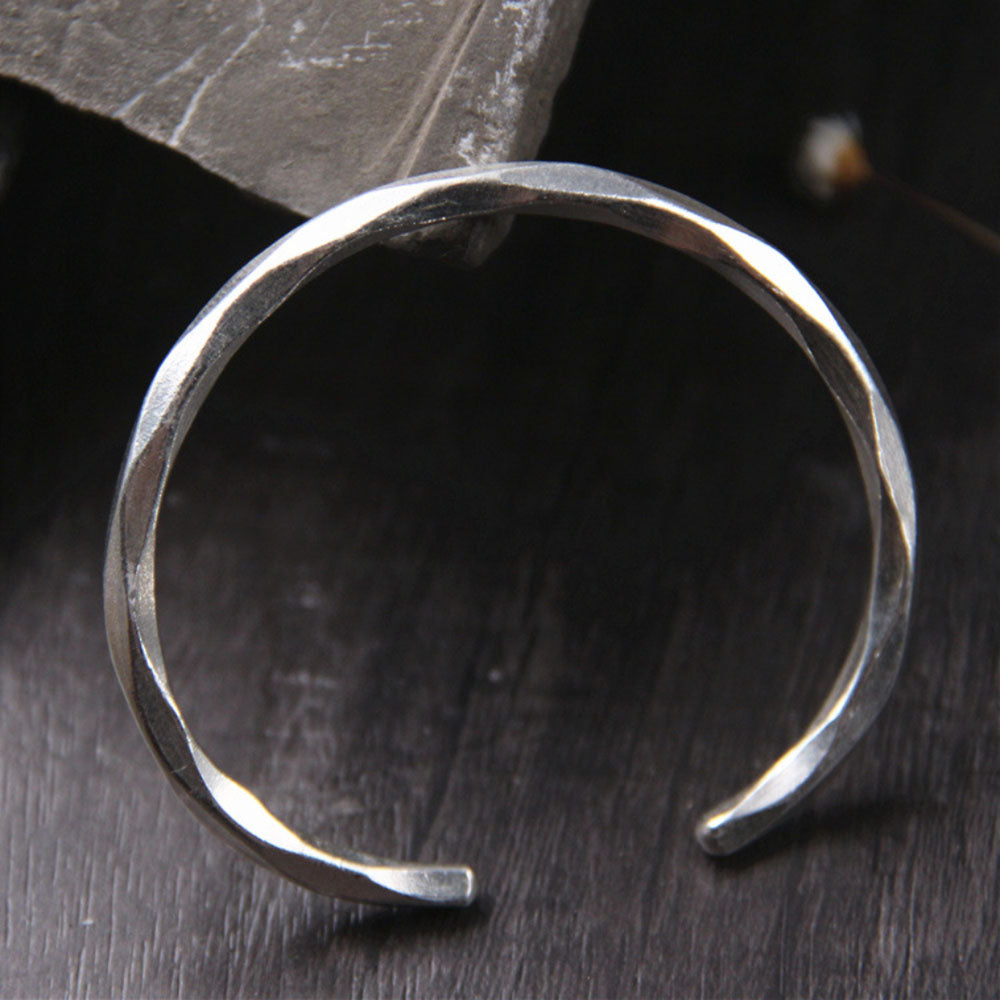 Fine Silver Cutting Cuff Bracelet