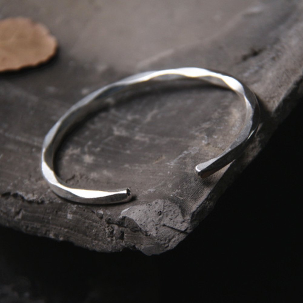 Fine Silver Cutting Cuff Bracelet