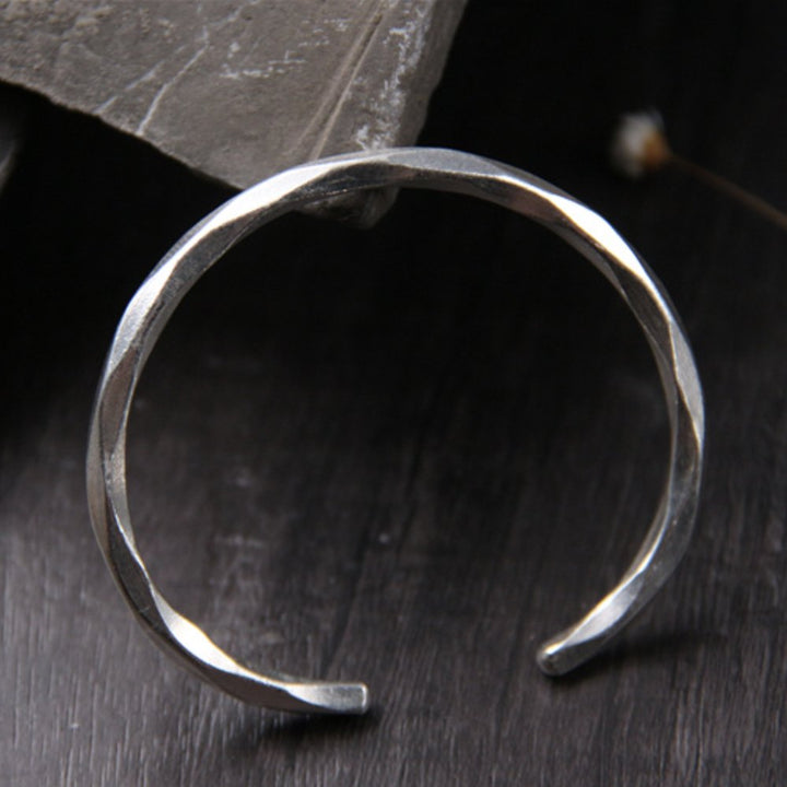 Fine Silver Cutting Cuff Bracelet