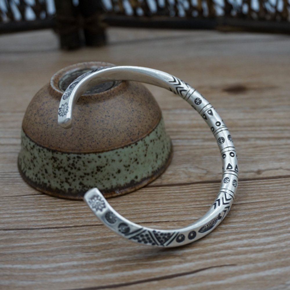 Fine Silver Handmade Bold Cuff Bracelet