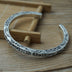Fine Silver Totem Square Cuff Bracelet
