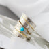Gold Plated Sterling Silver Turquoise Feather Ring
