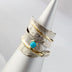 Gold Plated Sterling Silver Turquoise Feather Ring