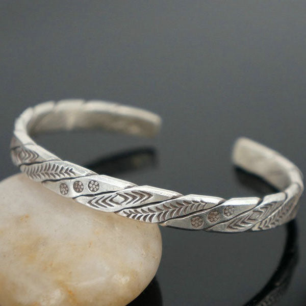 Hill Tribe Silver Twisted Cuff Bracelet
