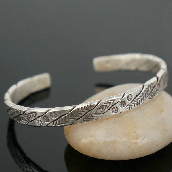 Hill Tribe Silver Twisted Cuff Bracelet