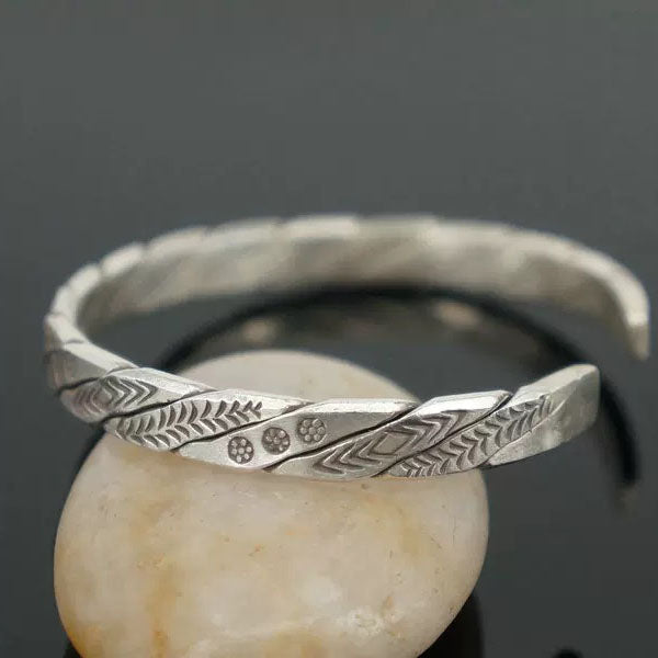 Hill Tribe Silver Twisted Cuff Bracelet