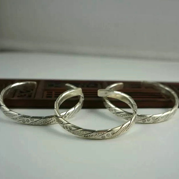 Hill Tribe Silver Twisted Cuff Bracelet