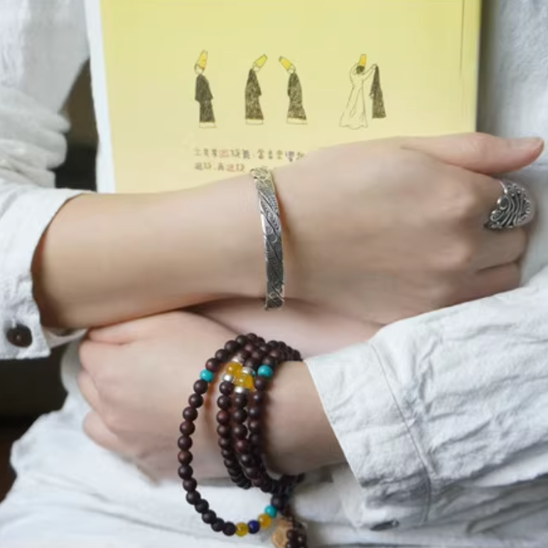 Hill Tribe Silver Twisted Cuff Bracelet