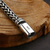 Men’s Sterling Silver Braided Wheat Chain Bracelet