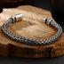 Men’s Sterling Silver Braided Wheat Chain Bracelet