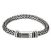 Men’s Sterling Silver Braided Wheat Chain Bracelet