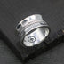 Sterling Silver Hammered Rope Band Ring