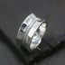 Sterling Silver Hammered Rope Band Ring