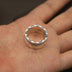 Sterling Silver Hammered Rope Band Ring