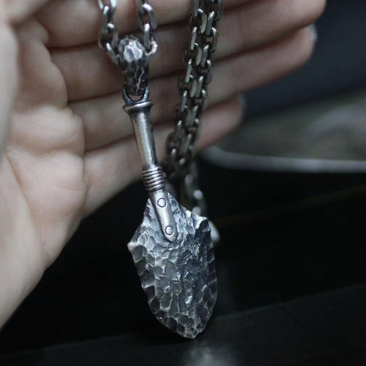 Men's Sterling Silver Ancient Spearhead Pendant Necklace