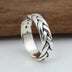 Men's Sterling Silver Braided Pattern Band Ring