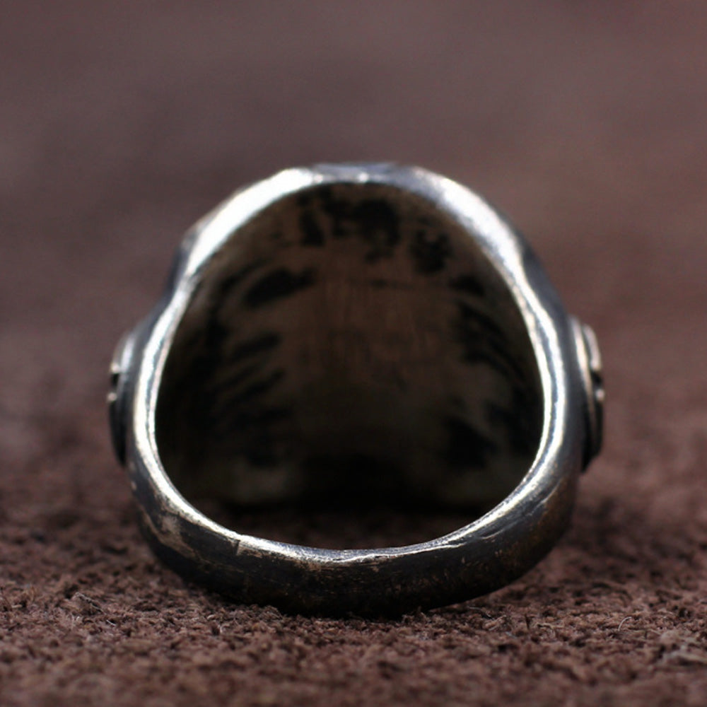 Men's Sterling Silver Buffalo Coin Ring